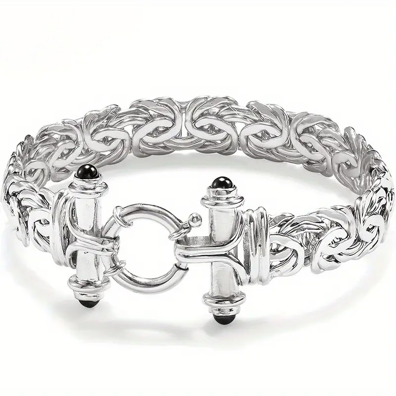 Women's 925 Sterling Silver Byzantine Link Chain Bracelet — Classic Gift